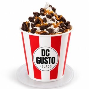 Helado de vainilla con Oreo