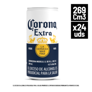 Cerveza Corona Extra-Lata x 269cm. UND